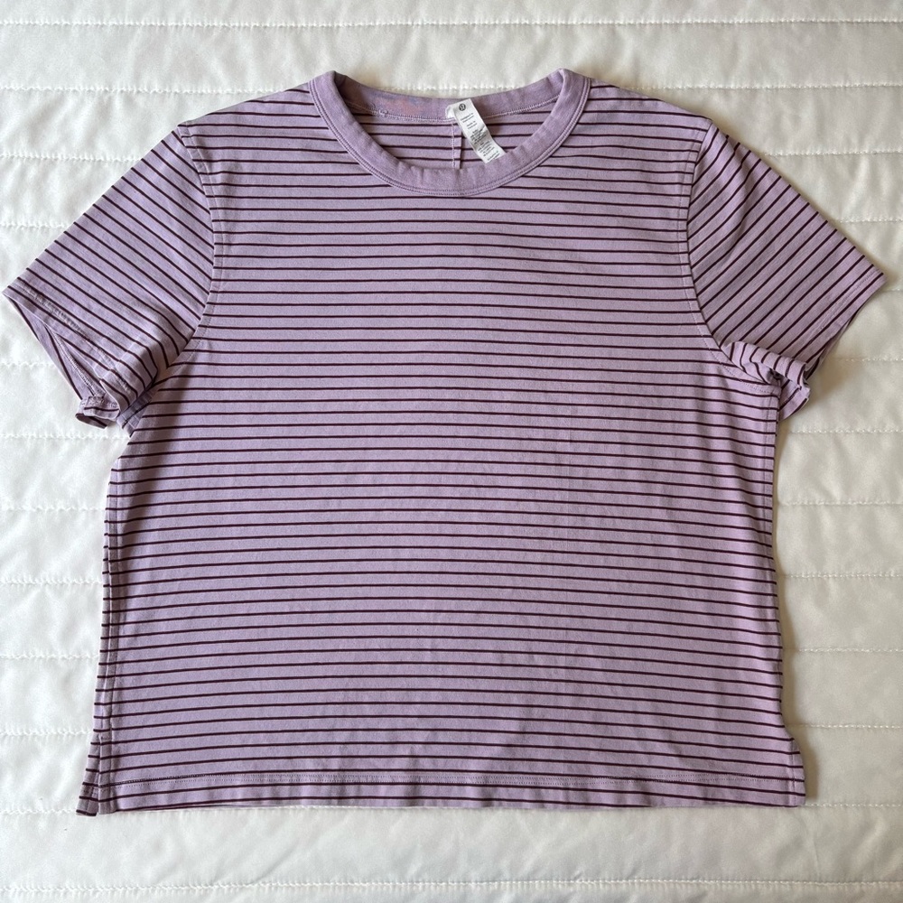 Lululemon Classic Cotton Striped Tee